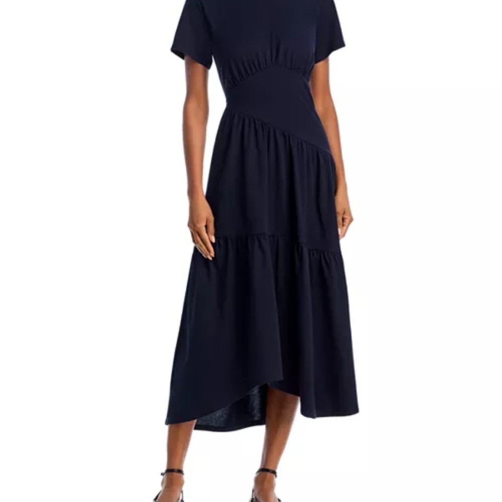 Frame Denim Navy Asymmetrical Dress